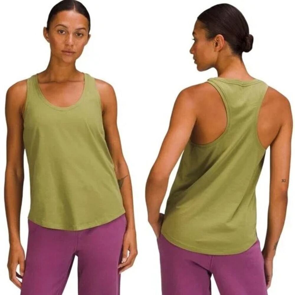 Lululemon Love Tank Top Racerback Pima Cotton Green Small